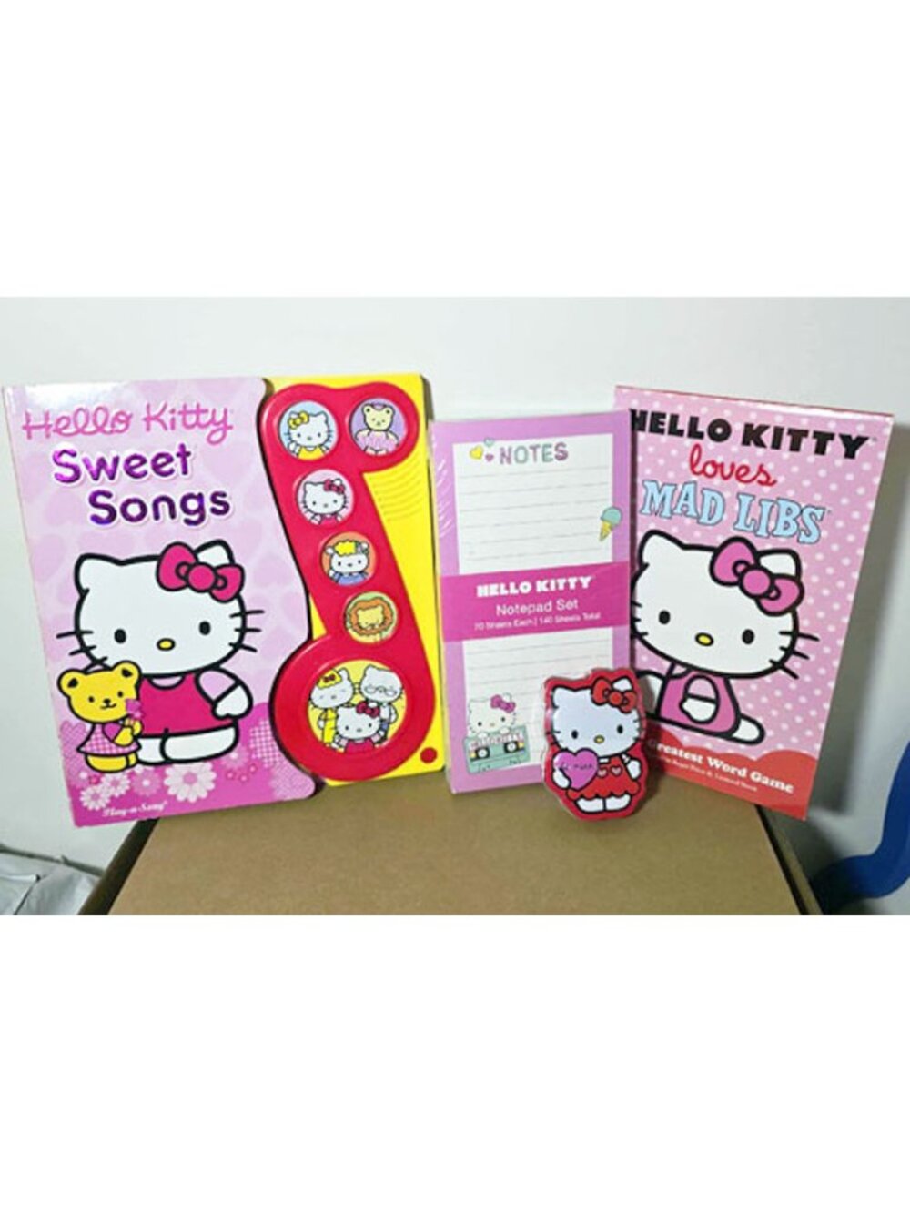Hello Kitty Stationery & Books Lot Mad Libs Sound Book Notepads Candy Tin Sanrio